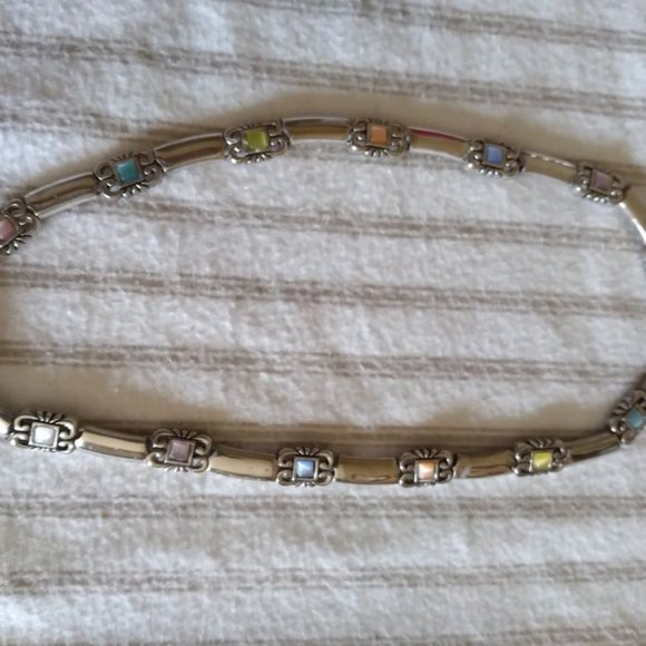 "LURE" pretty neclace with multicolor stones 18" - Picture 1 of 8